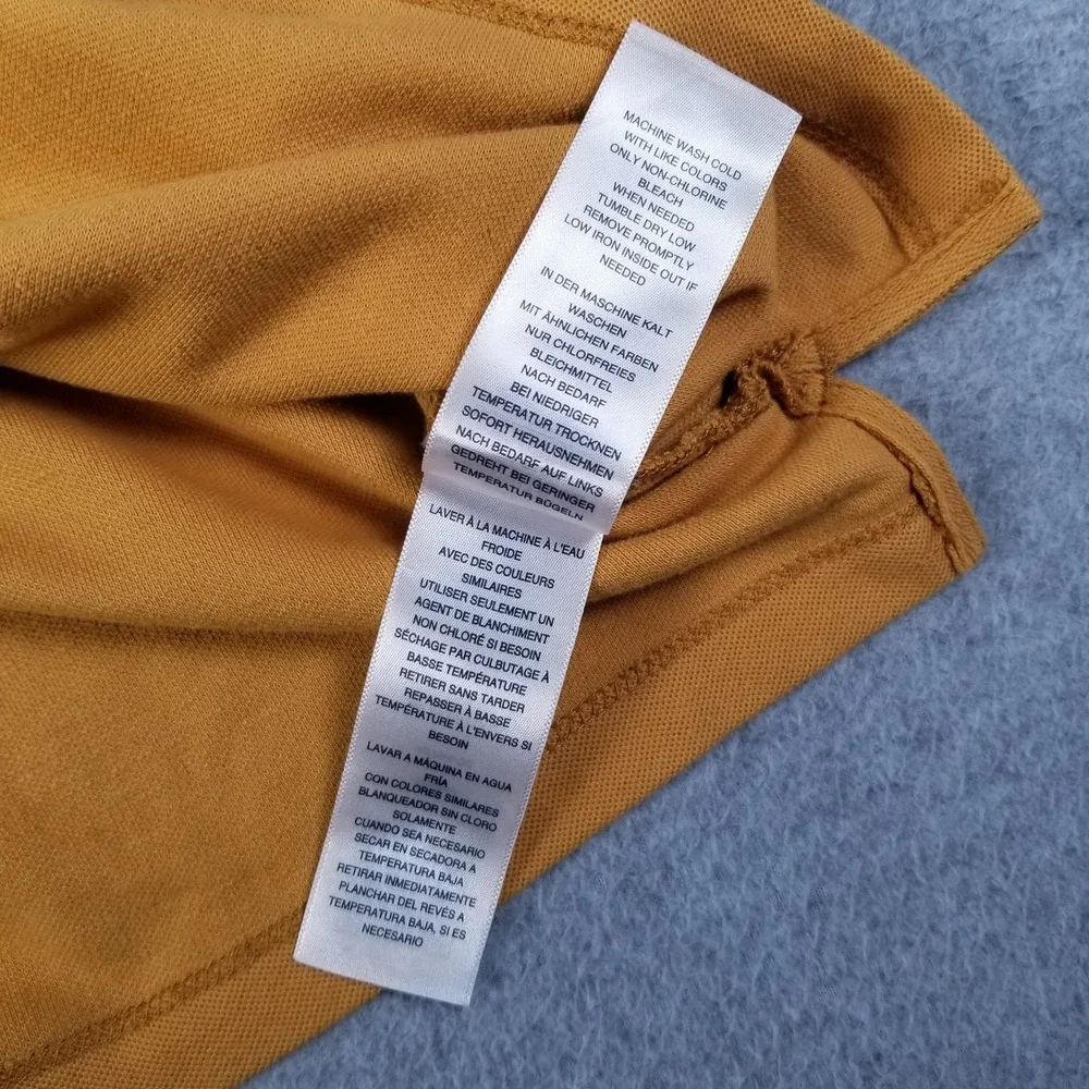 True Religion Polo Shirt Mens 3XL XXXL Yellow Orange Short Sleeve Horseshoe Logo